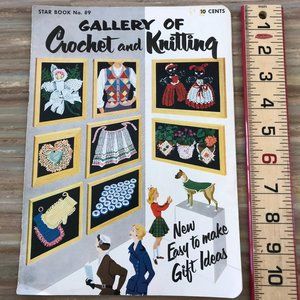 Gallery of Crochet & Knitting Vintage 1952 Pattern Star Book 89 Apron Dolls Vest